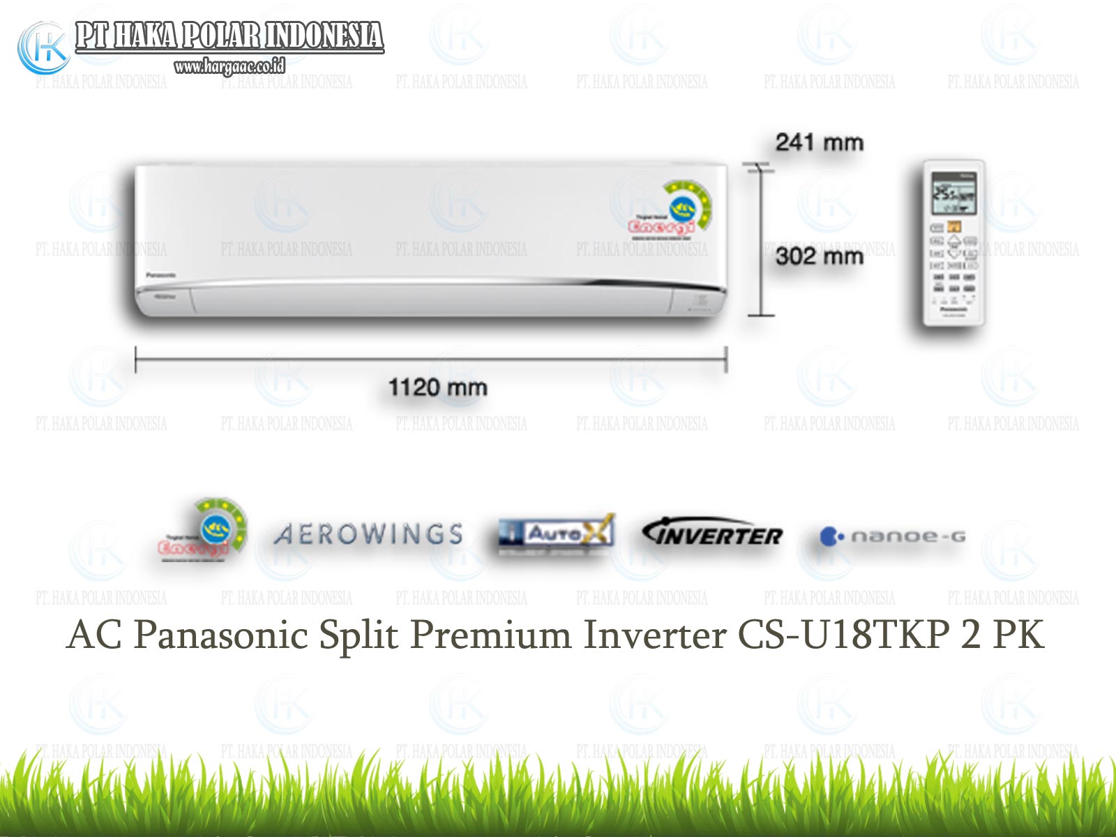 AC Panasonic Split Premium Inverter AERO Series CS-U18TKP 2 PK 